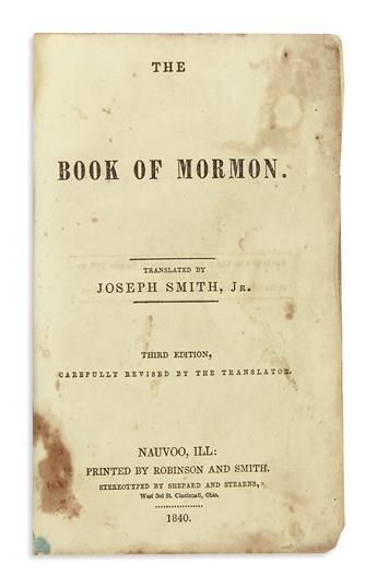 (MORMONS.) The Book of Mormon.